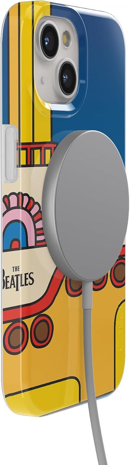 imageCasely iPhone 15 Plus Case Outside the Lines Crayola Marker Compatible with MagSafe Classic Ultra Slim DesignYellow Submarine Beatles