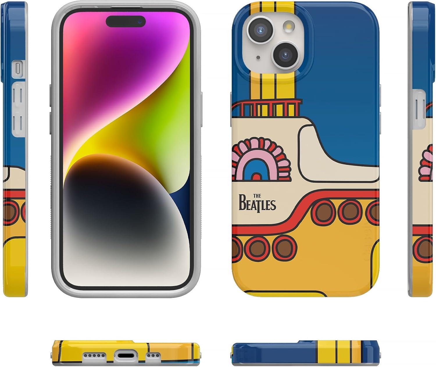 imageCasely iPhone 15 Plus Case Outside the Lines Crayola Marker Compatible with MagSafe Classic Ultra Slim DesignYellow Submarine Beatles