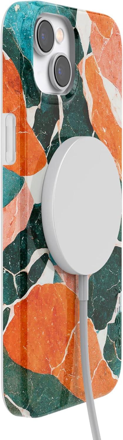 imageCasely iPhone 15 Plus Case Outside the Lines Crayola Marker Compatible with MagSafe Classic Ultra Slim DesignYes of Quartz Sculpted Marble