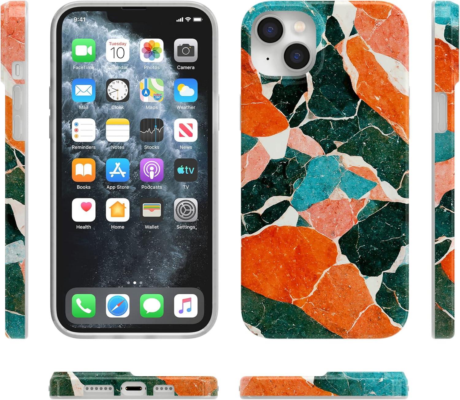 imageCasely iPhone 15 Plus Case Outside the Lines Crayola Marker Compatible with MagSafe Classic Ultra Slim DesignYes of Quartz Sculpted Marble