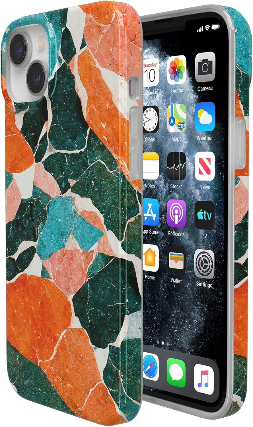 imageCasely iPhone 15 Plus Case Outside the Lines Crayola Marker Compatible with MagSafe Classic Ultra Slim DesignYes of Quartz Sculpted Marble