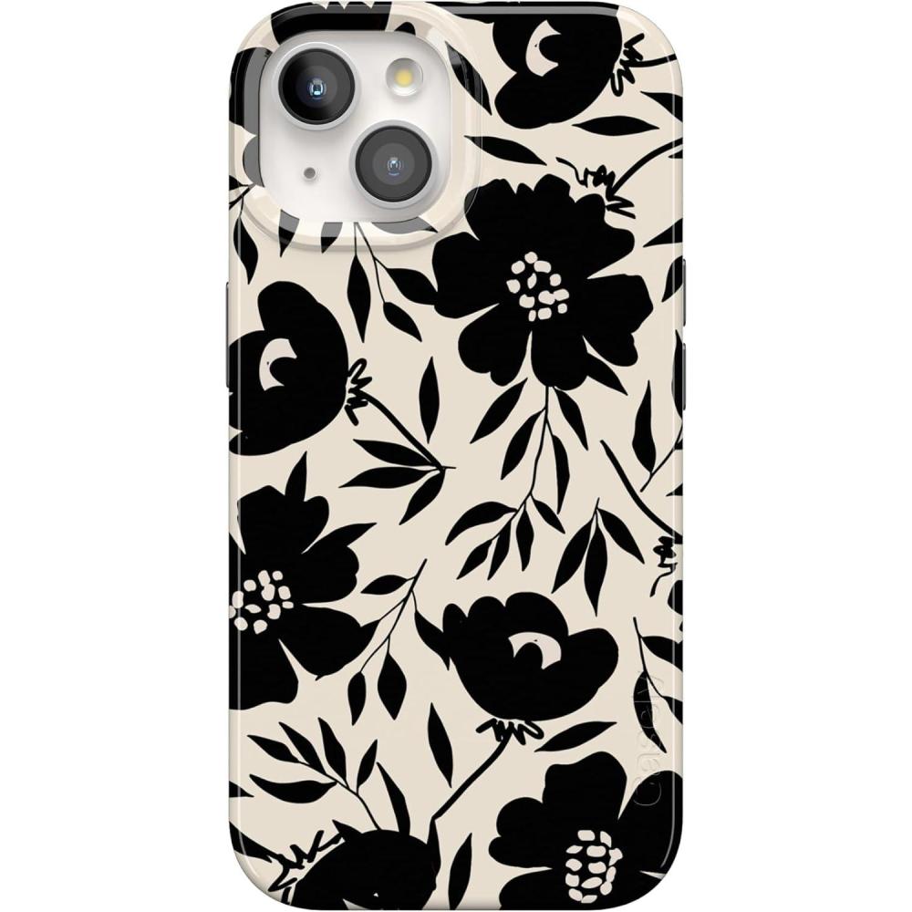 imageCasely iPhone 15 Plus Case  Outside the Lines  Crayola Marker  Compatible with MagSafe  Classic Ultra Slim DesignDark Fantasy  Contrast Floral