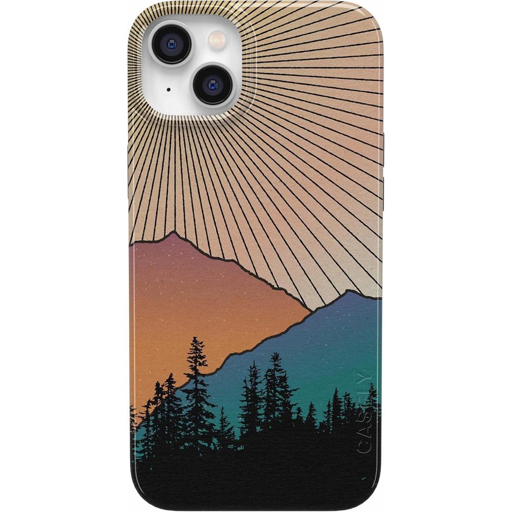 imageCasely iPhone 15 Plus Case  Outside the Lines  Crayola Marker  Compatible with MagSafe  Classic Ultra Slim DesignGolden Hour  Mountain Sunset
