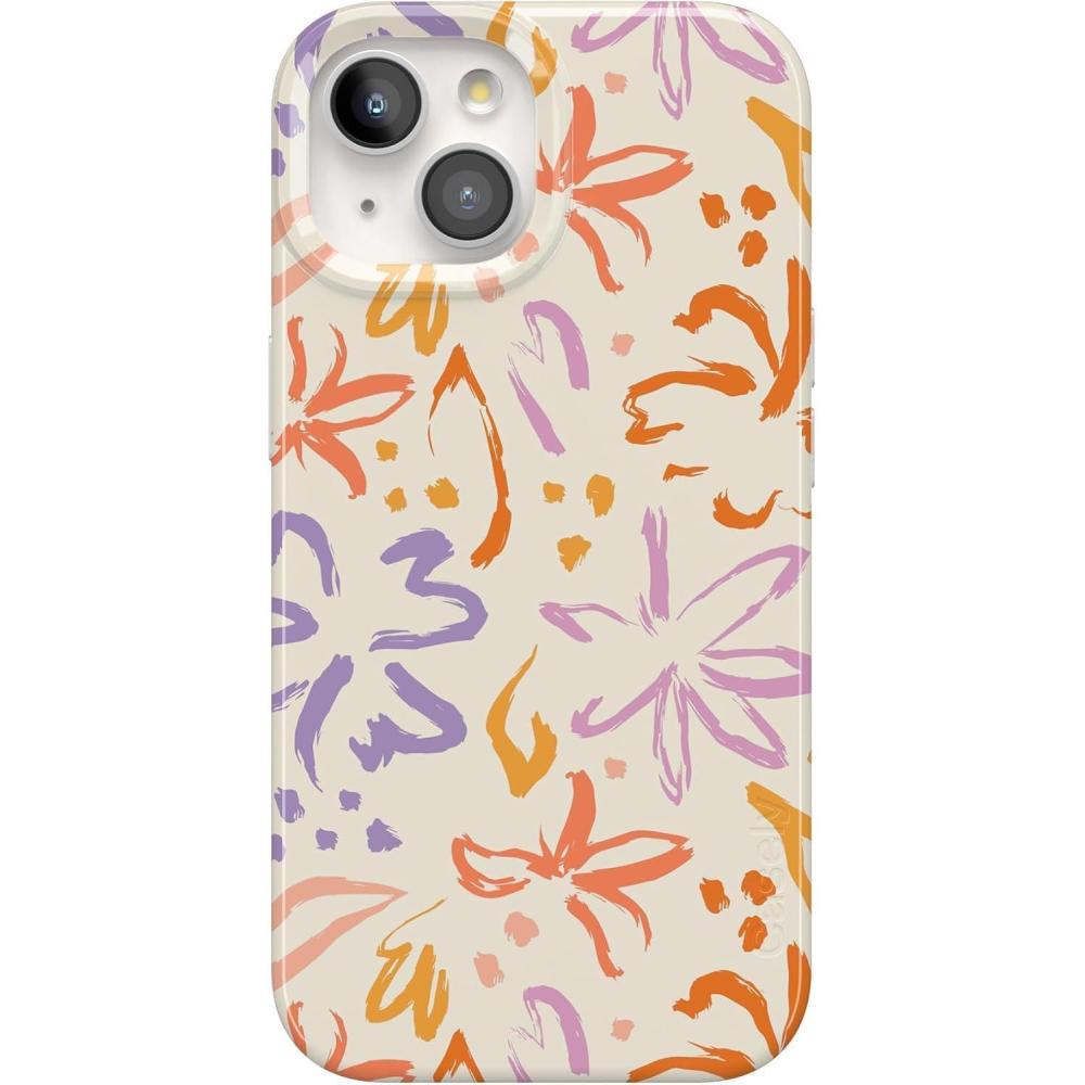 imageCasely iPhone 15 Plus Case  Outside the Lines  Crayola Marker  Compatible with MagSafe  Classic Ultra Slim DesignHibiscus Blooms  Hawaiian Floral