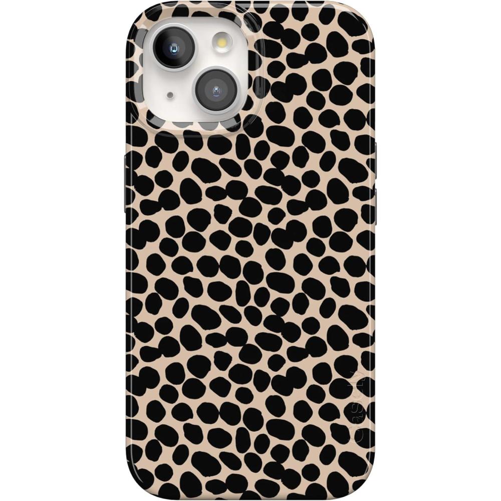 imageCasely iPhone 15 Plus Case Outside the Lines Crayola Marker Compatible with MagSafe Classic Ultra Slim DesignLost in Spots Cheetah Print