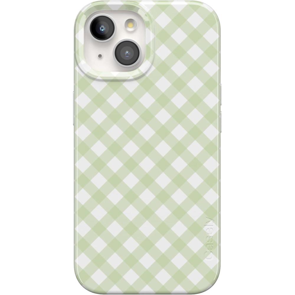 imageCasely iPhone 15 Plus Case  Outside the Lines  Crayola Marker  Compatible with MagSafe  Classic Ultra Slim DesignMint Lattice  Sunday Best
