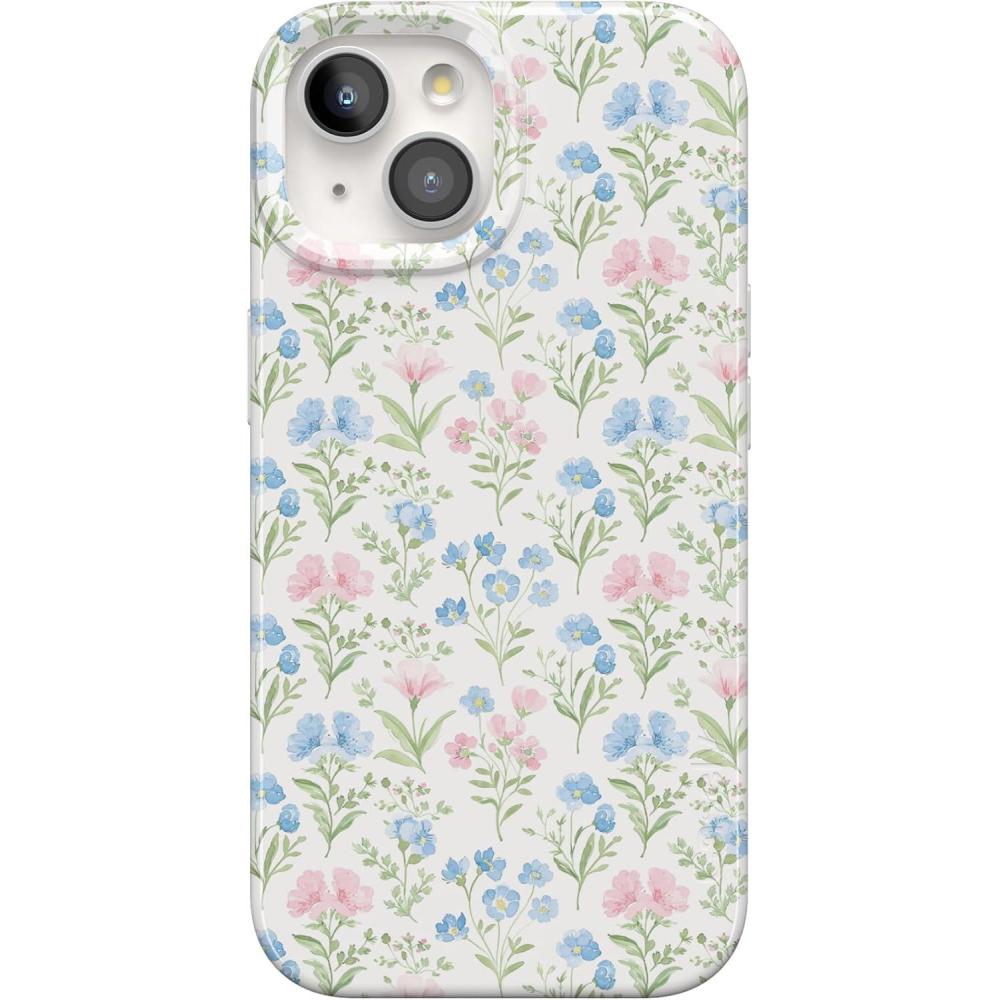 imageCasely iPhone 15 Plus Case Outside the Lines Crayola Marker Compatible with MagSafe Classic Ultra Slim DesignPastel Garden Sunday Best
