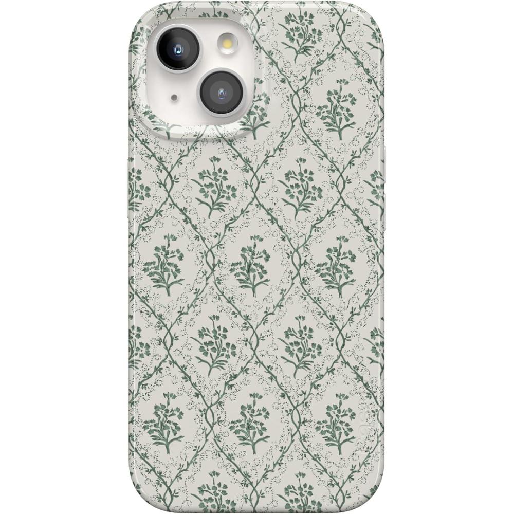 imageCasely iPhone 15 Plus Case  Outside the Lines  Crayola Marker  Compatible with MagSafe  Classic Ultra Slim DesignSage Tapestry  Floral Vines