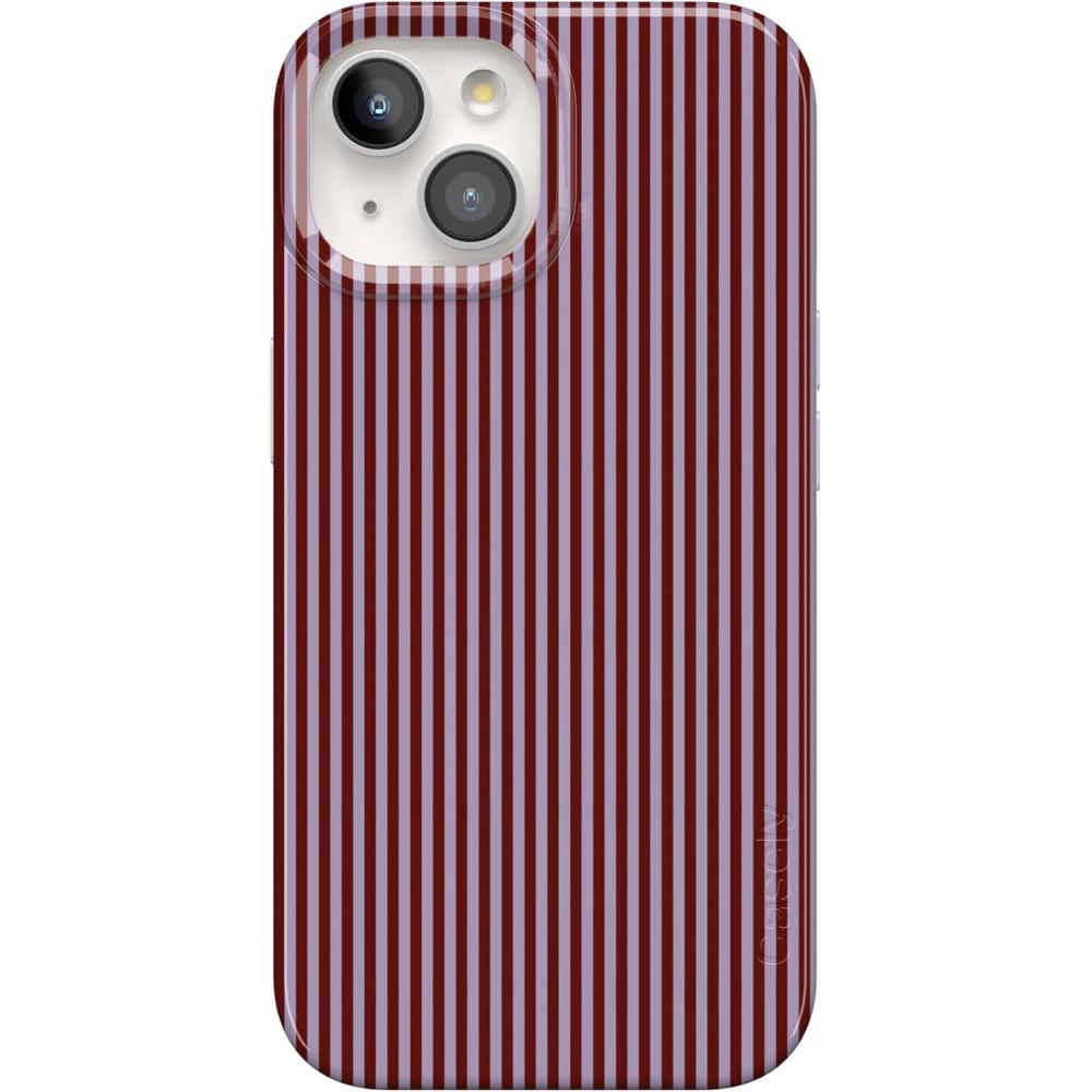 imageCasely iPhone 15 Plus Case Outside the Lines Crayola Marker Compatible with MagSafe Classic Ultra Slim DesignStripes and the City Tiny Pinstripe