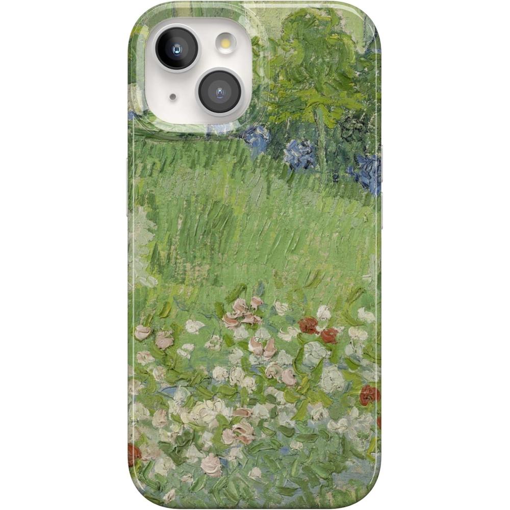 imageCasely iPhone 15 Plus Case Outside the Lines Crayola Marker Compatible with MagSafe Classic Ultra Slim DesignVan Gogh Vincents Admired Garden