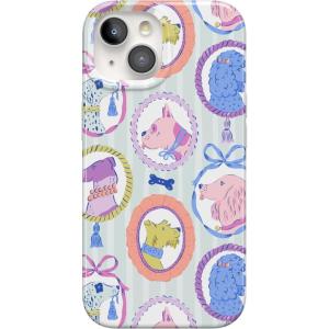 Casely iPhone 15 Plus Case | Outside the Lines | Crayola Marker | Compatible with MagSafe | Classic Ultra Slim Design(Chateau Pups | French Dog)