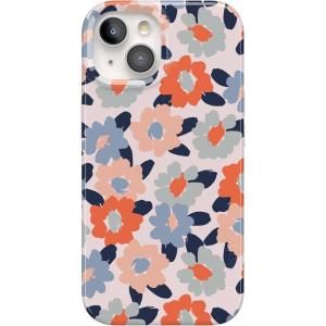 Casely iPhone 15 Plus Case | Outside the Lines | Crayola Marker | Compatible with MagSafe | Classic Ultra Slim Design(Field of Flowers | Pastel Floral)