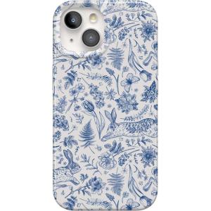 Casely iPhone 15 Plus Case | Outside the Lines | Crayola Marker | Compatible with MagSafe | Classic Ultra Slim Design(Hop & Bloom | Bunny Toile)