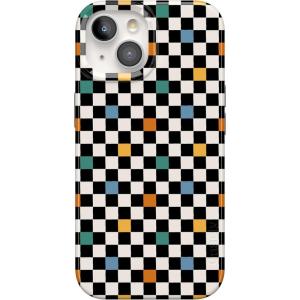 Casely iPhone 15 Plus Case | Outside the Lines | Crayola Marker | Compatible with MagSafe | Classic Ultra Slim Design(Old Skool | Retro Checkerboard)