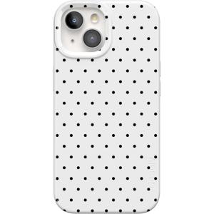 Casely iPhone 15 Plus Case | Outside the Lines | Crayola Marker | Compatible with MagSafe | Classic Ultra Slim Design(On the Dot | White Polka Dot)