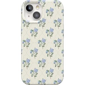 Casely iPhone 15 Plus Case | Outside the Lines | Crayola Marker | Compatible with MagSafe | Classic Ultra Slim Design(Vintage Garden | Blue Hydrangea)