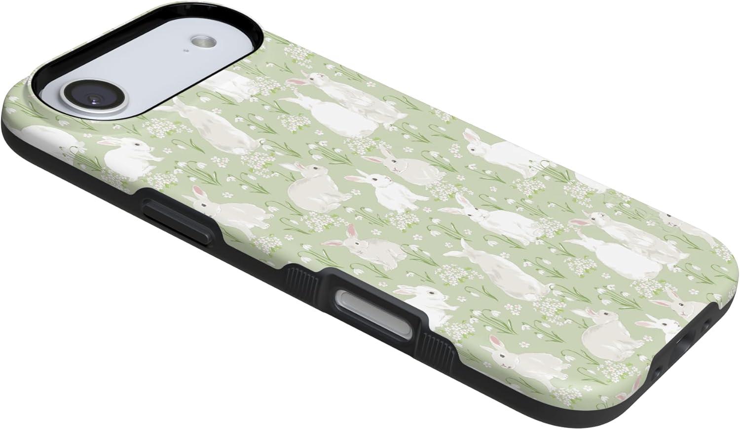imageCasely iPhone 17 Air Case Hop to it Green Bunny Bold Protective Design Compatible with MagSafe