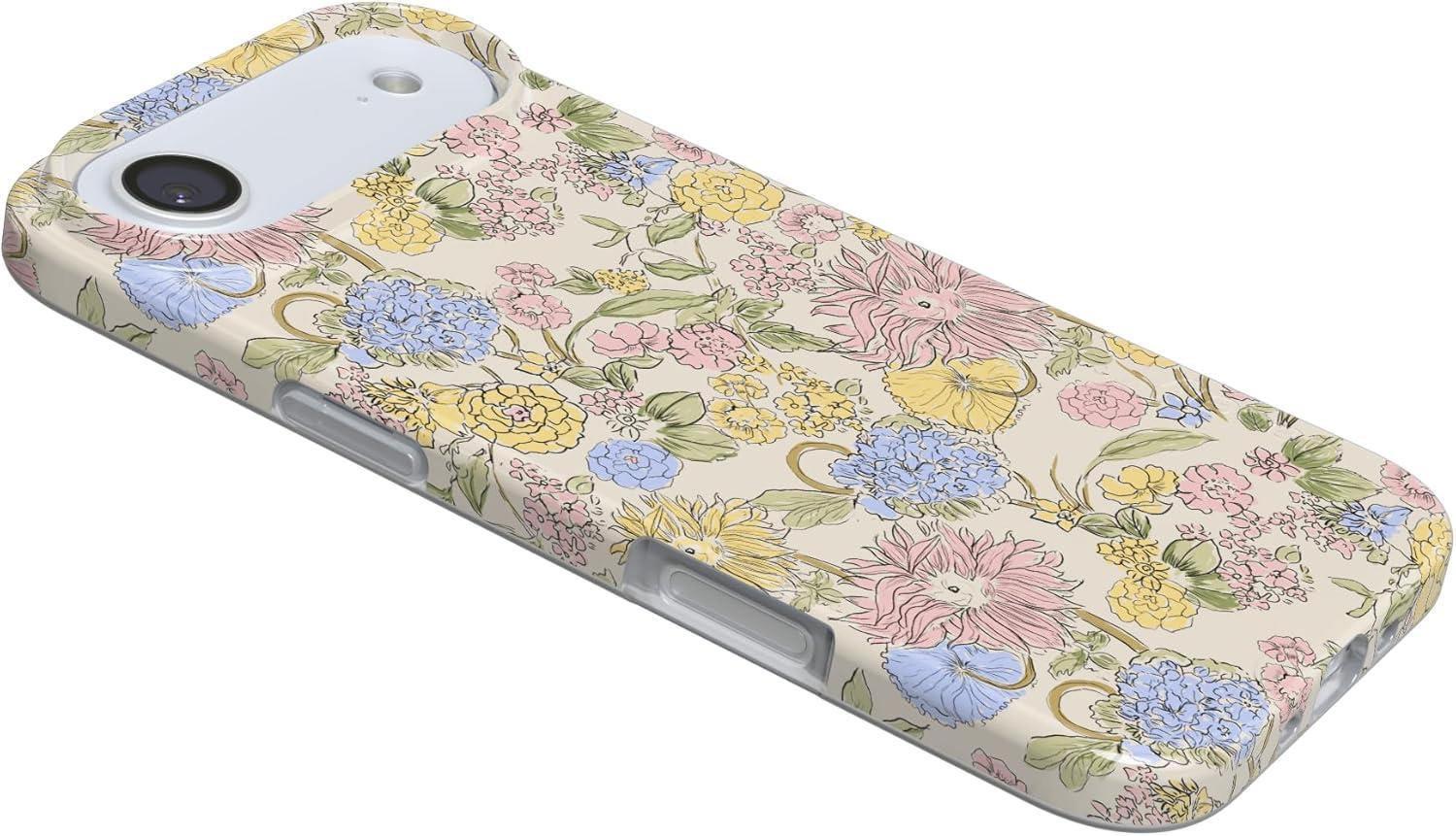 imageCasely iPhone 17 Air Case Prairie Blooms Pastel Floral Compatible with MagSafe Classic Ultra Thin Design