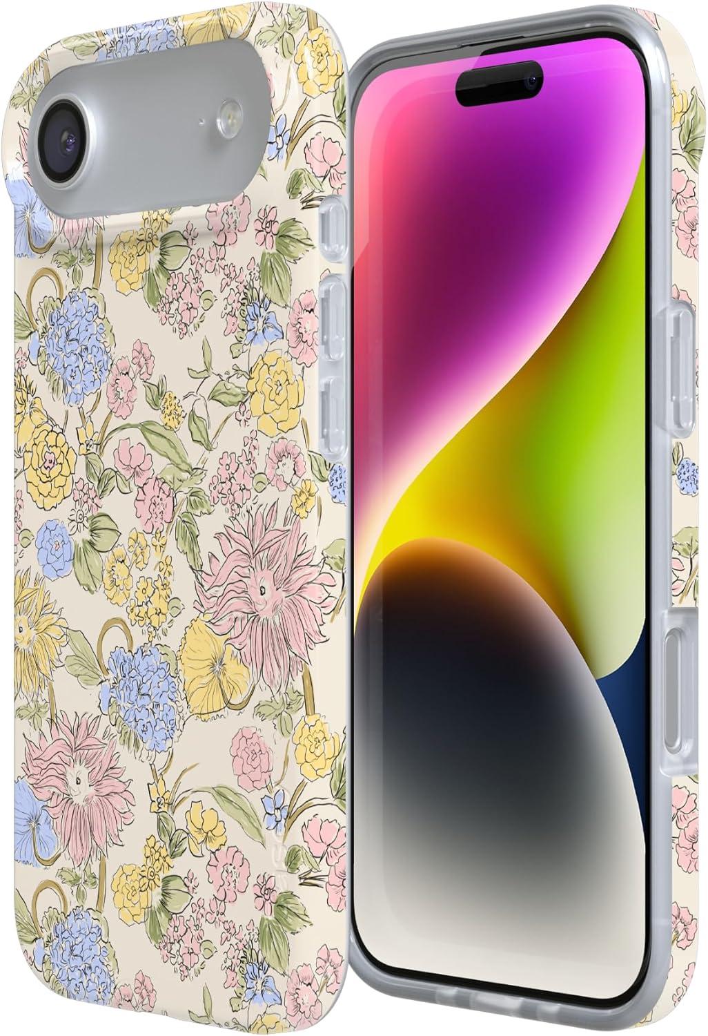 imageCasely iPhone 17 Air Case Prairie Blooms Pastel Floral Compatible with MagSafe Classic Ultra Thin Design