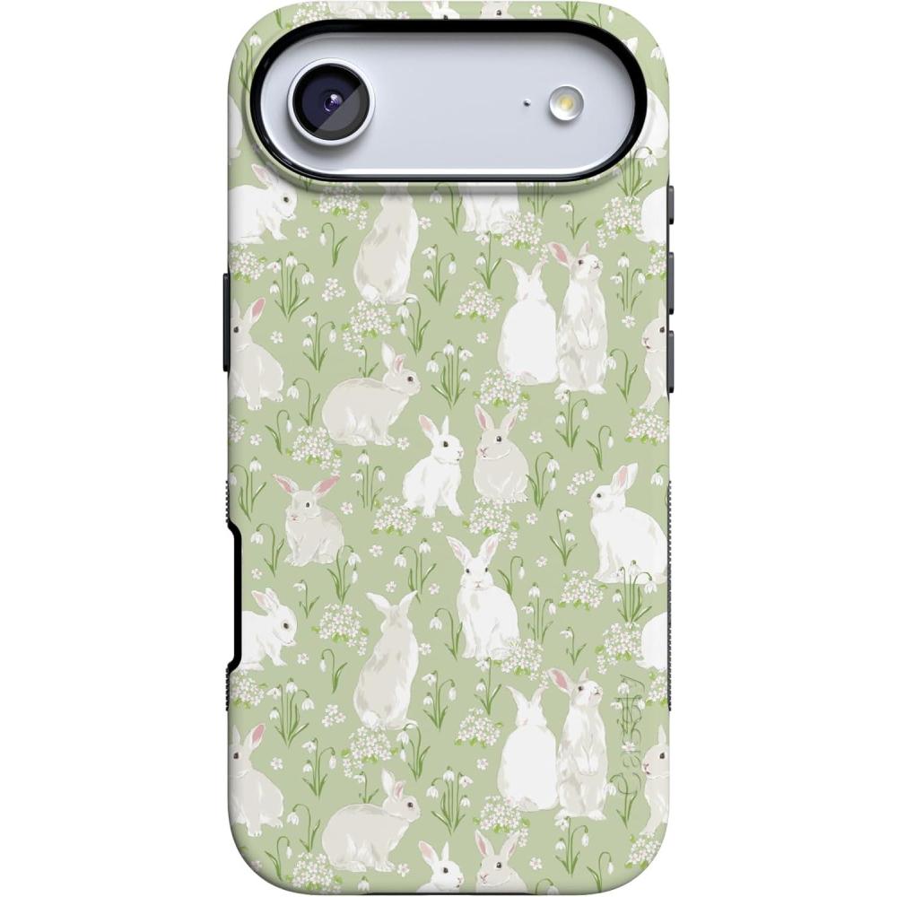 imageCasely iPhone 17 Air Case Hop to it Green Bunny Bold Protective Design Compatible with MagSafe