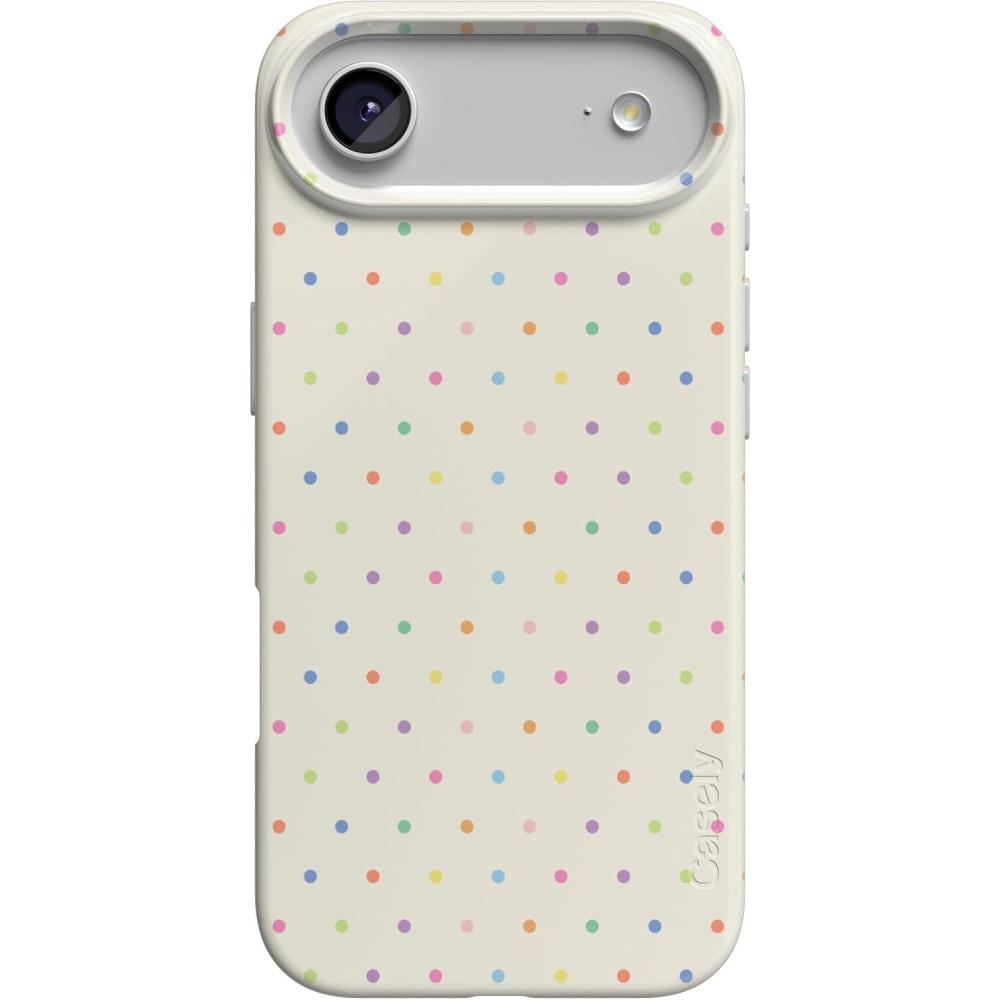 imageCasely iPhone 17 Air Case  On the Dot  Rainbow Polka Dot  Compatible with MagSafe  Classic Ultra Thin Design