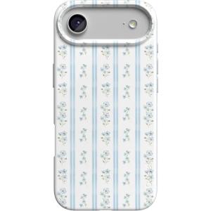 Casely iPhone 17 Air Case | Cottage Stripe | Blue Floral | Compatible with MagSafe | Classic Ultra Thin Design