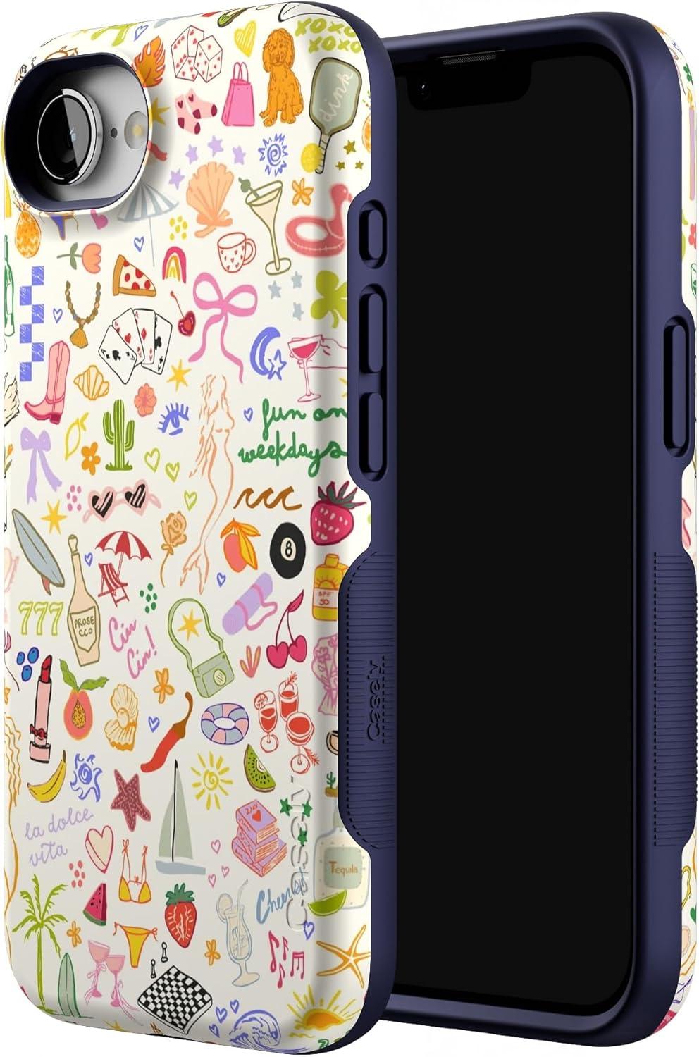 imageCasely iPhone 16e Case The Boyfriend Collection Army Green Bold Protective Design MagSafe Compatible DesignAll the Fun Things Fun on Weekdays