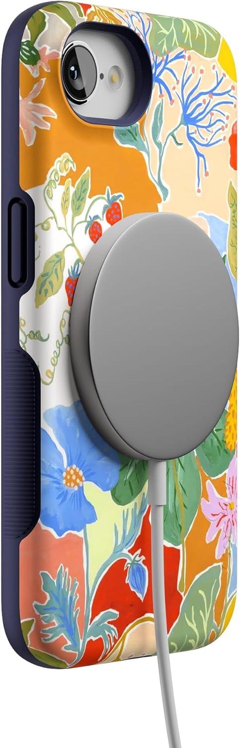 imageCasely iPhone 16e Case The Boyfriend Collection Army Green Bold Protective Design MagSafe Compatible DesignBotanical Blooms Floral Patchwork