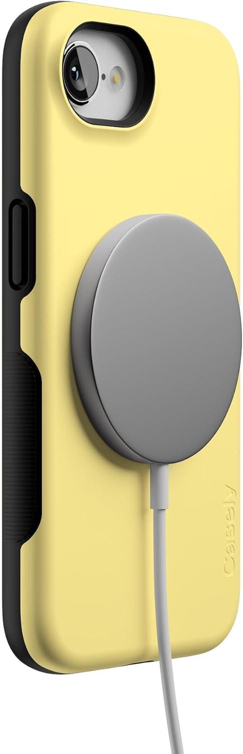 imageCasely iPhone 16e Case The Boyfriend Collection Army Green Bold Protective Design MagSafe Compatible DesignButter Me Up Butter Yellow