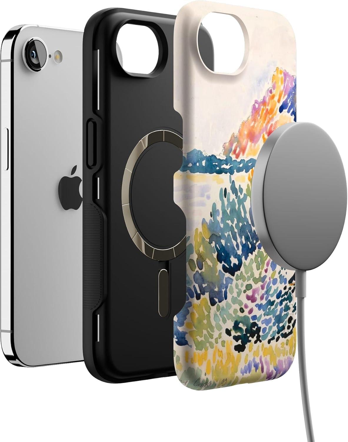 imageCasely iPhone 16e Case The Boyfriend Collection Army Green Bold Protective Design MagSafe Compatible DesignCalm Waters The Met Museum