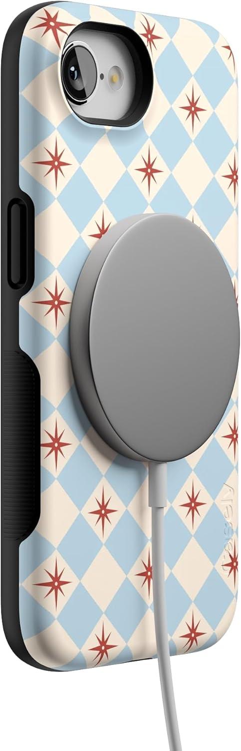 imageCasely iPhone 16e Case The Boyfriend Collection Army Green Bold Protective Design MagSafe Compatible DesignChelsea Checker Starlight Tiles
