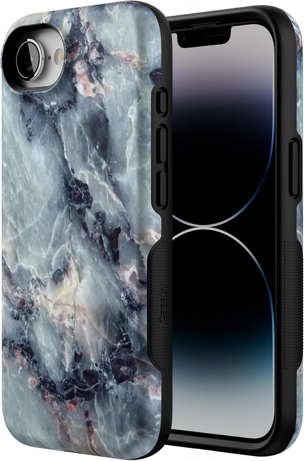 imageCasely iPhone 16e Case The Boyfriend Collection Army Green Bold Protective Design MagSafe Compatible DesignDeep Sea Blue Marble