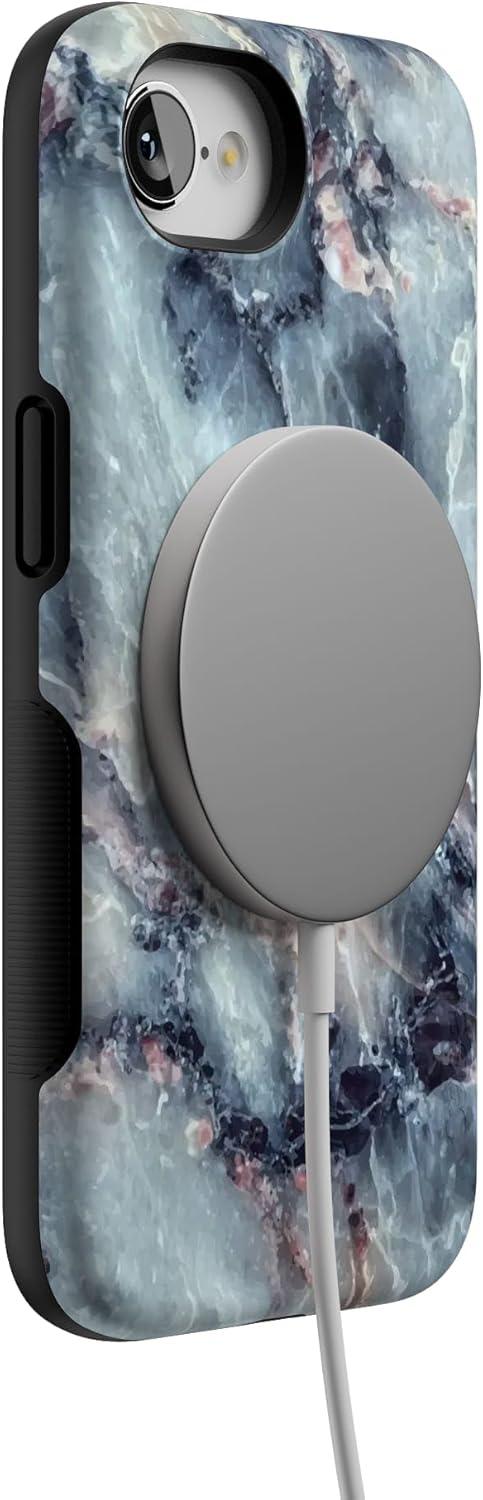 imageCasely iPhone 16e Case The Boyfriend Collection Army Green Bold Protective Design MagSafe Compatible DesignDeep Sea Blue Marble