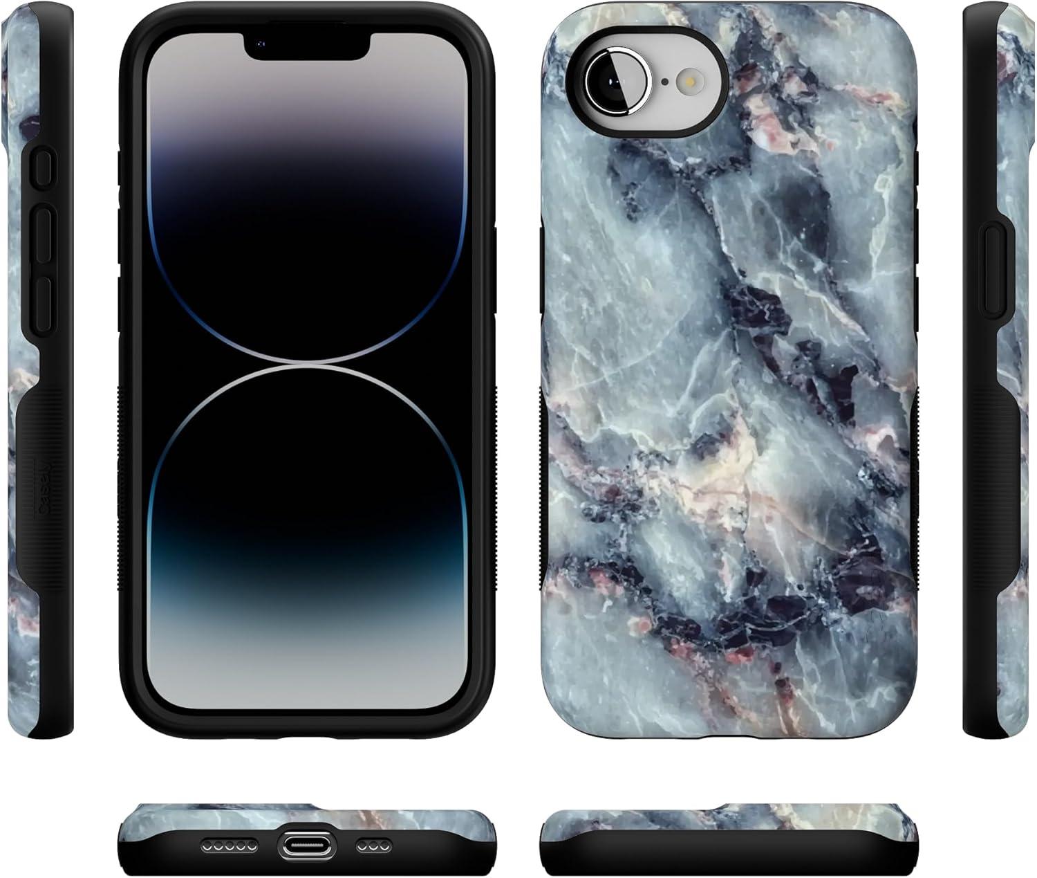 imageCasely iPhone 16e Case The Boyfriend Collection Army Green Bold Protective Design MagSafe Compatible DesignDeep Sea Blue Marble