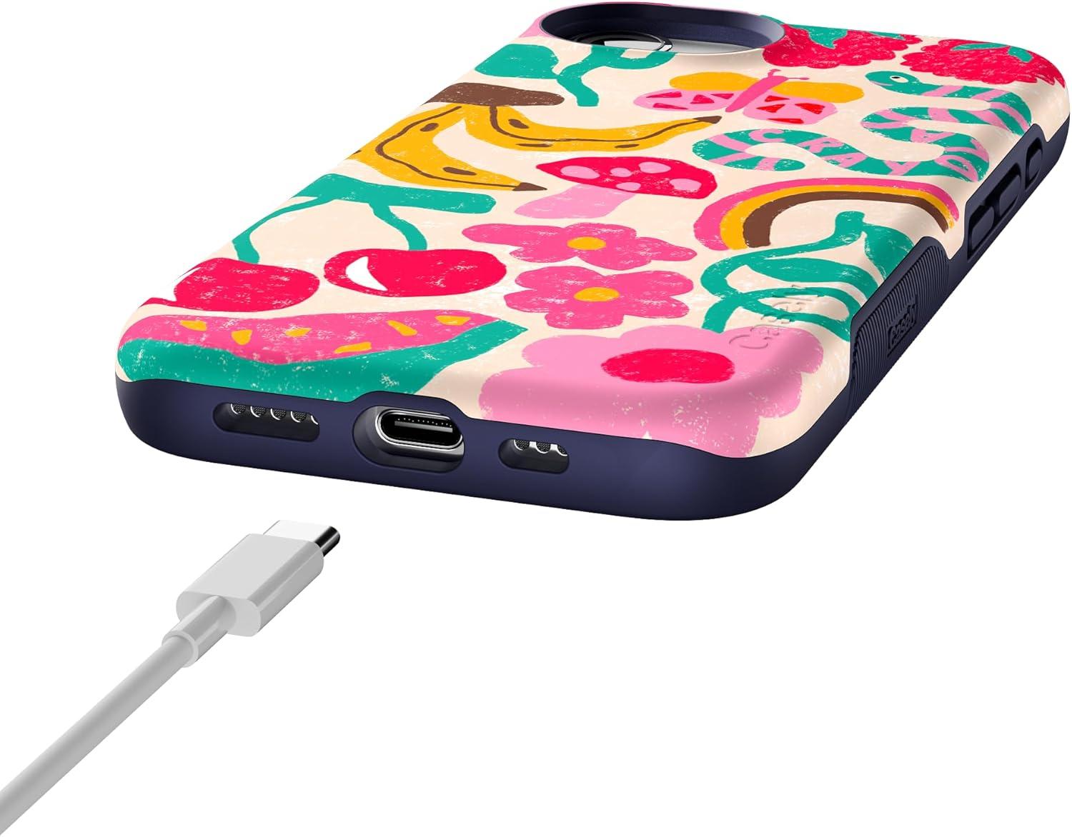 imageCasely iPhone 16e Case The Boyfriend Collection Army Green Bold Protective Design MagSafe Compatible DesignDoodle Bug Crayola Crayon