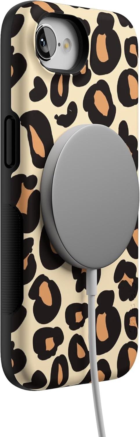 imageCasely iPhone 16e Case The Boyfriend Collection Army Green Bold Protective Design MagSafe Compatible DesignInto the Wild Leopard Print