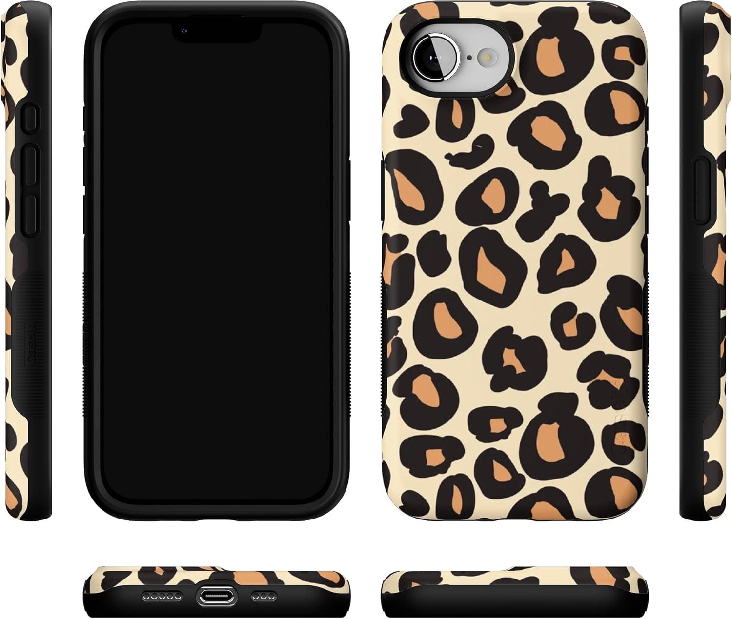 imageCasely iPhone 16e Case The Boyfriend Collection Army Green Bold Protective Design MagSafe Compatible DesignInto the Wild Leopard Print
