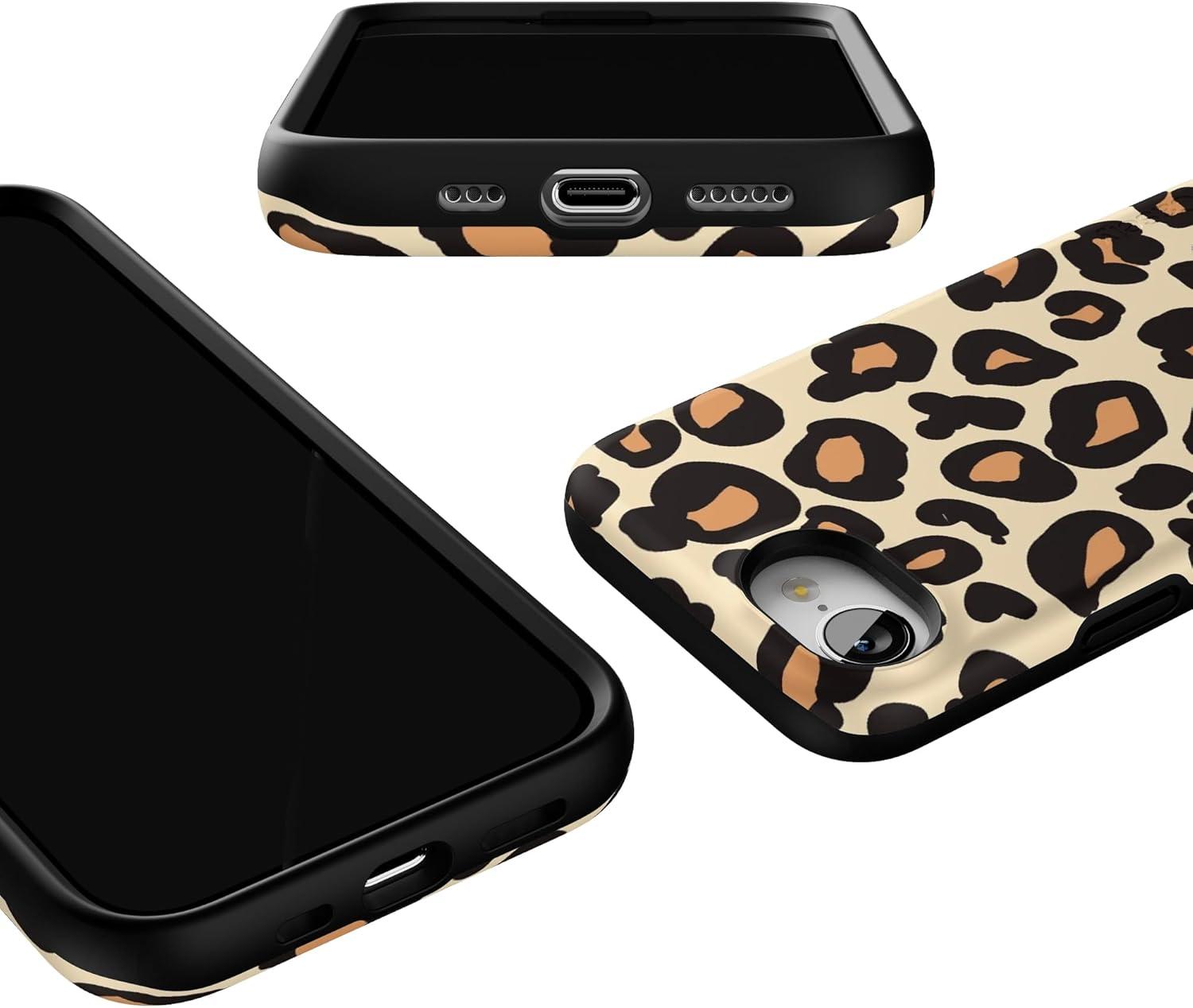 imageCasely iPhone 16e Case The Boyfriend Collection Army Green Bold Protective Design MagSafe Compatible DesignInto the Wild Leopard Print