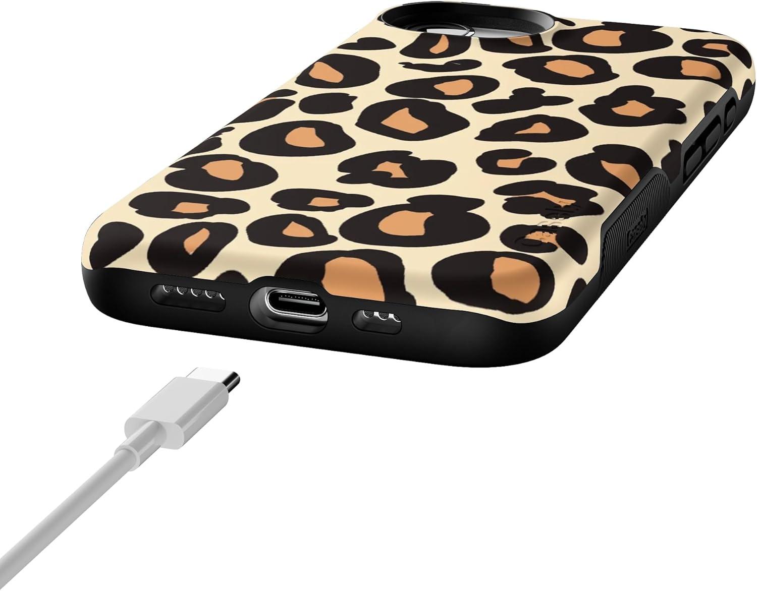 imageCasely iPhone 16e Case The Boyfriend Collection Army Green Bold Protective Design MagSafe Compatible DesignInto the Wild Leopard Print
