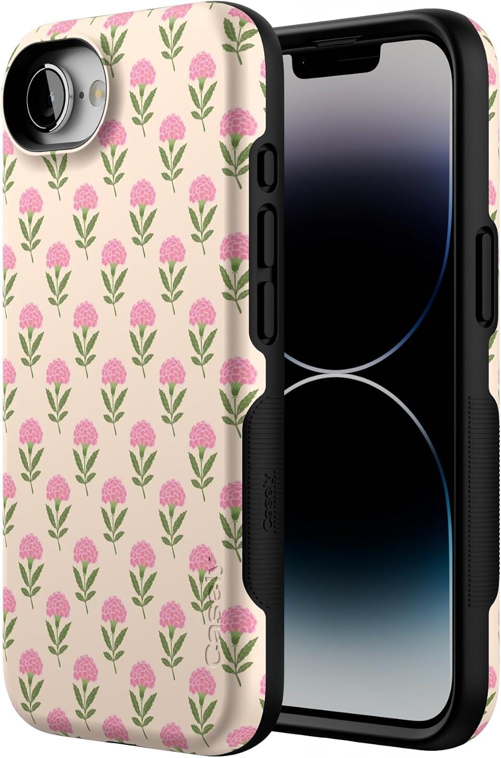 imageCasely iPhone 16e Case The Boyfriend Collection Army Green Bold Protective Design MagSafe Compatible DesignJennas Flowers Fun on Weekdays