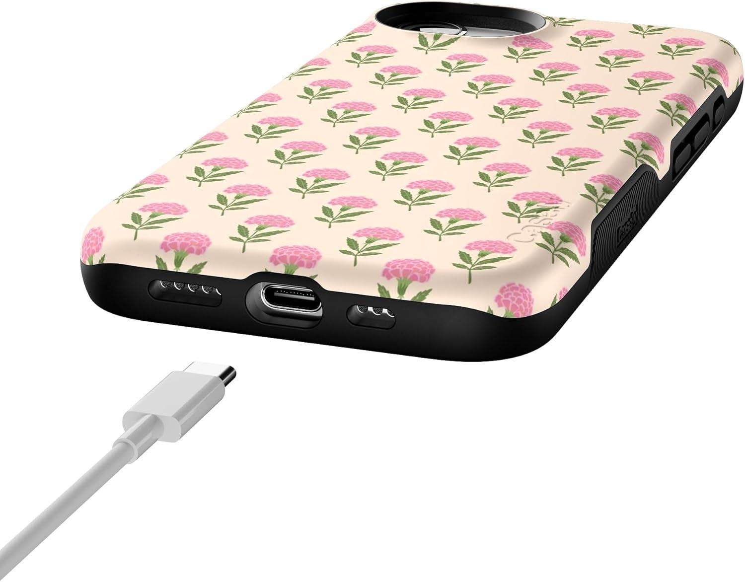 imageCasely iPhone 16e Case The Boyfriend Collection Army Green Bold Protective Design MagSafe Compatible DesignJennas Flowers Fun on Weekdays