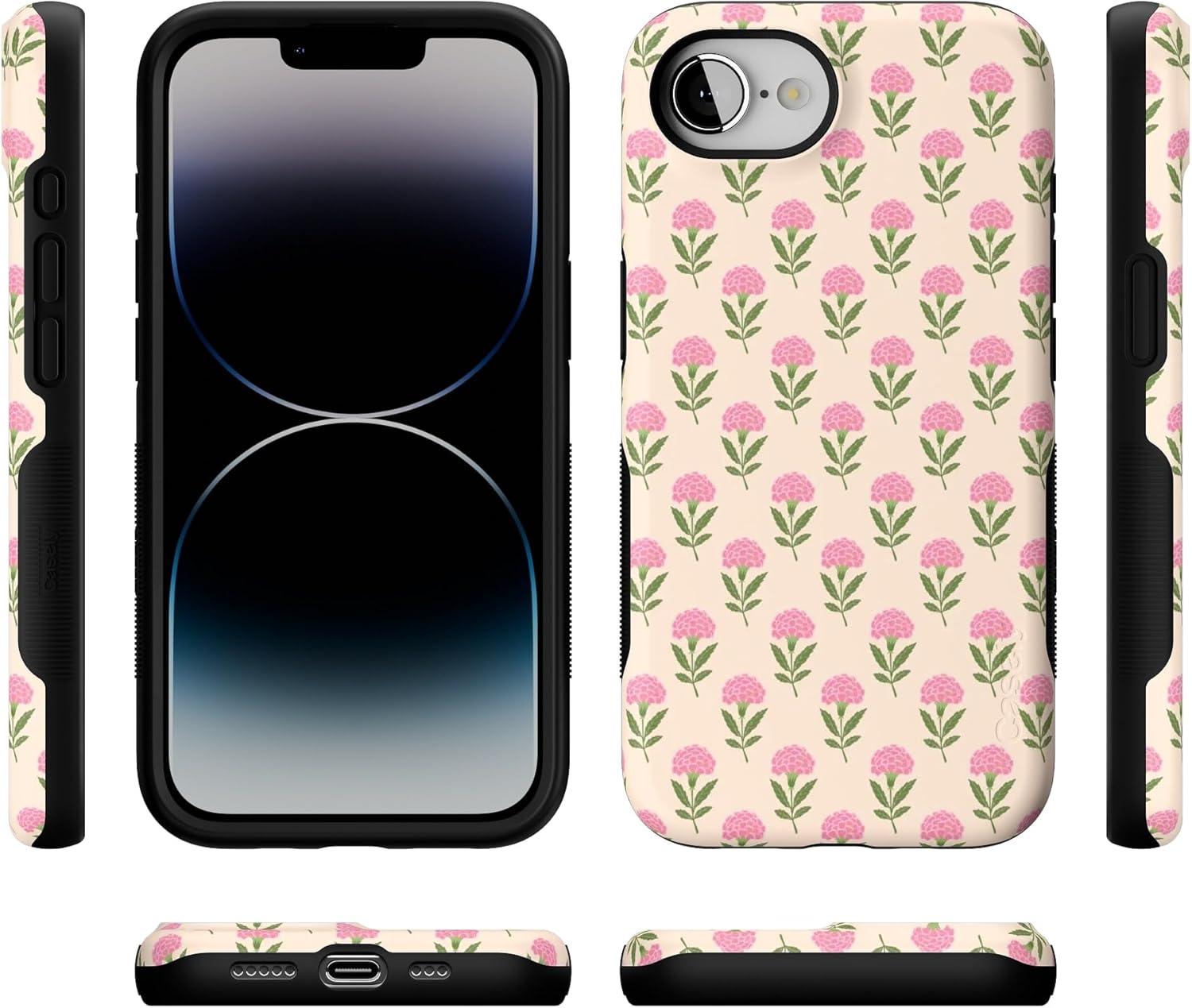 imageCasely iPhone 16e Case The Boyfriend Collection Army Green Bold Protective Design MagSafe Compatible DesignJennas Flowers Fun on Weekdays