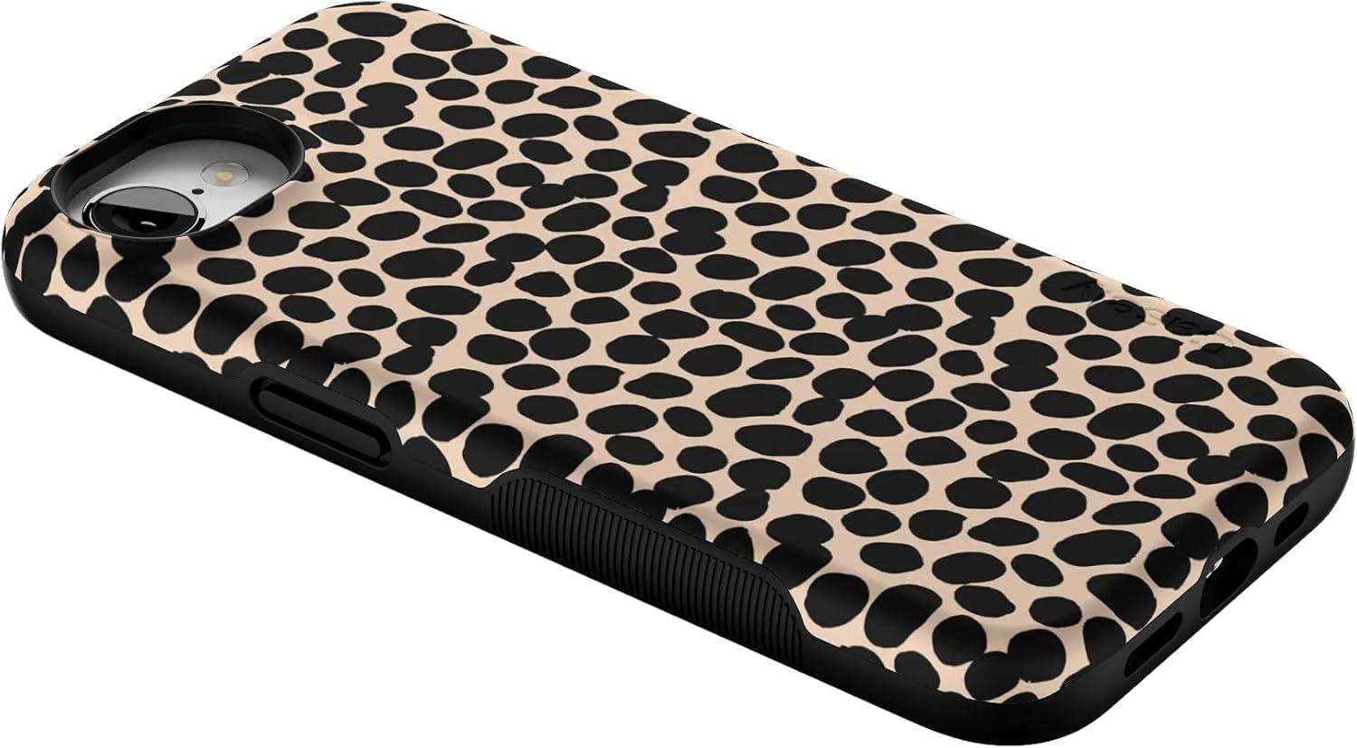 imageCasely iPhone 16e Case The Boyfriend Collection Army Green Bold Protective Design MagSafe Compatible DesignLost in Spots Cheetah Print