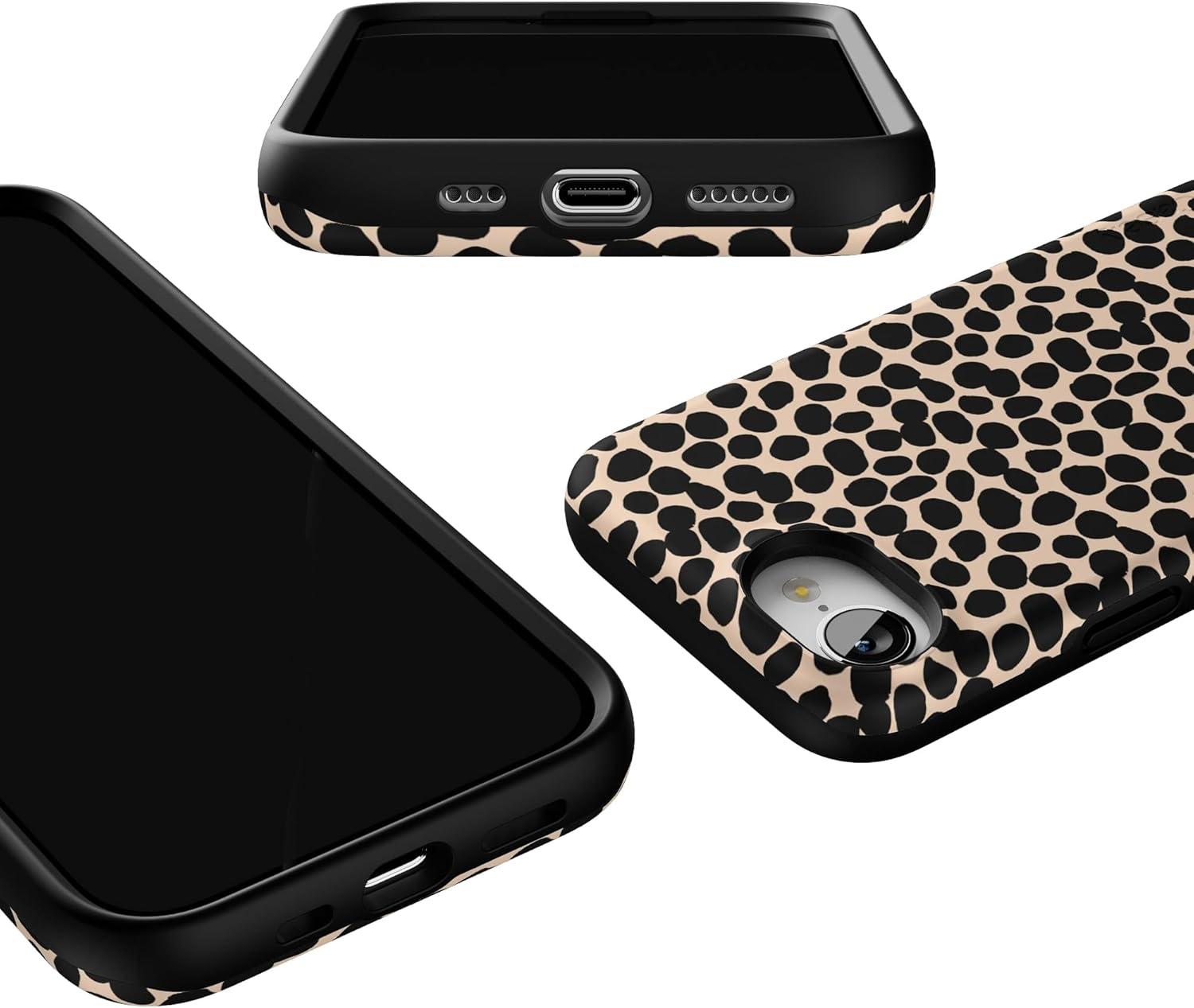 imageCasely iPhone 16e Case The Boyfriend Collection Army Green Bold Protective Design MagSafe Compatible DesignLost in Spots Cheetah Print