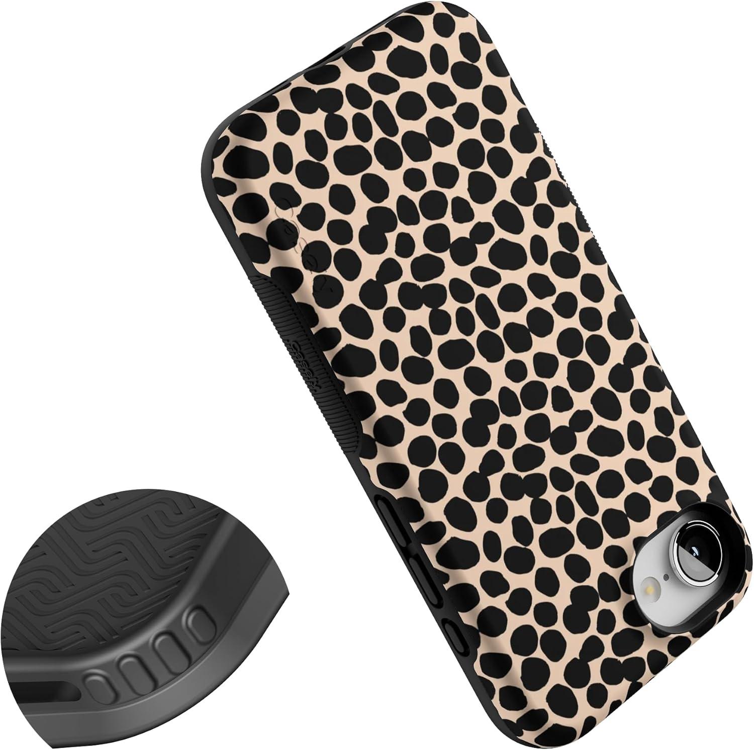imageCasely iPhone 16e Case The Boyfriend Collection Army Green Bold Protective Design MagSafe Compatible DesignLost in Spots Cheetah Print