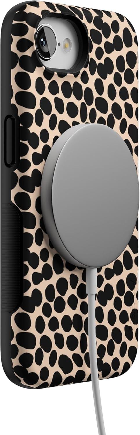 imageCasely iPhone 16e Case The Boyfriend Collection Army Green Bold Protective Design MagSafe Compatible DesignLost in Spots Cheetah Print