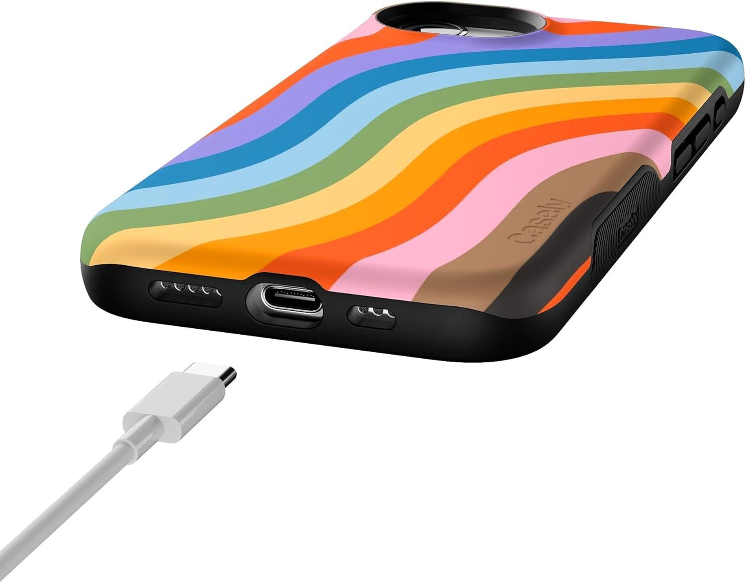 imageCasely iPhone 16e Case The Boyfriend Collection Army Green Bold Protective Design MagSafe Compatible DesignLove for All Rainbow Pride