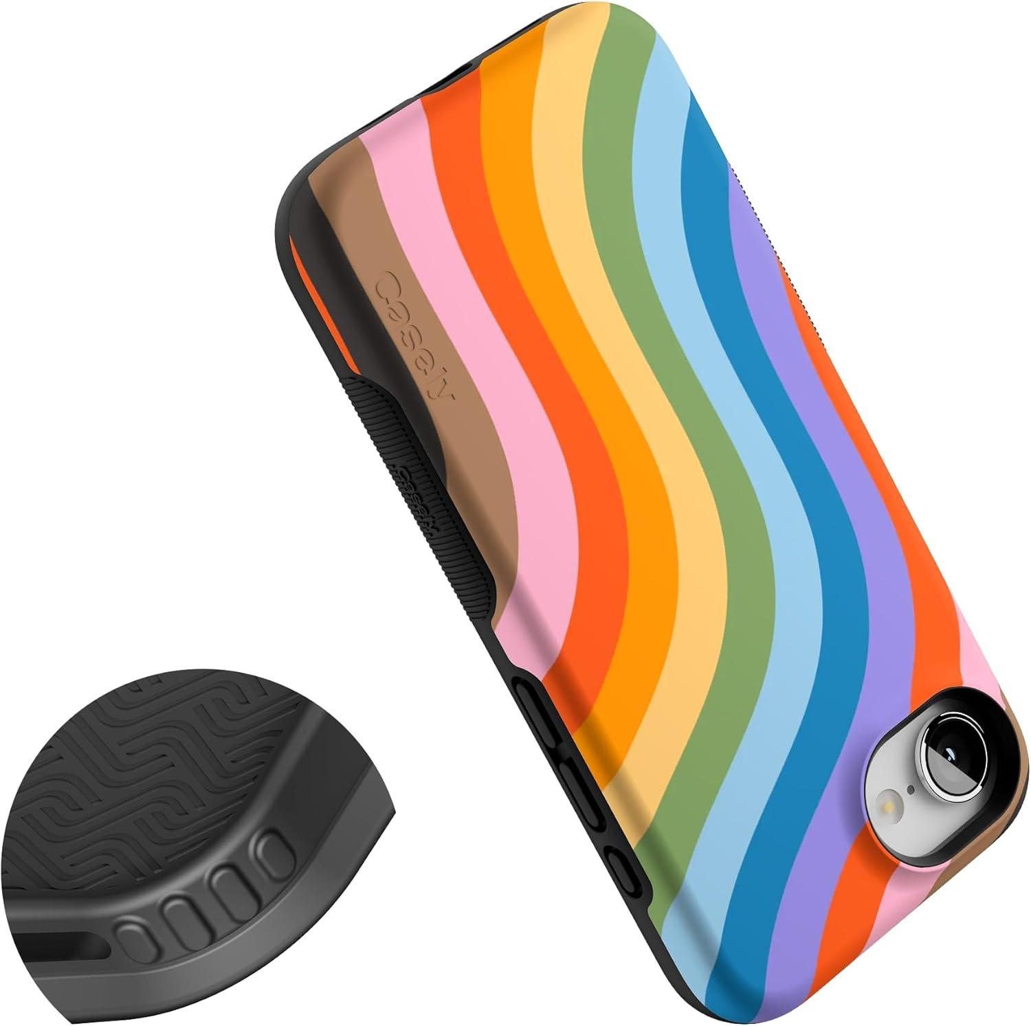 imageCasely iPhone 16e Case The Boyfriend Collection Army Green Bold Protective Design MagSafe Compatible DesignLove for All Rainbow Pride