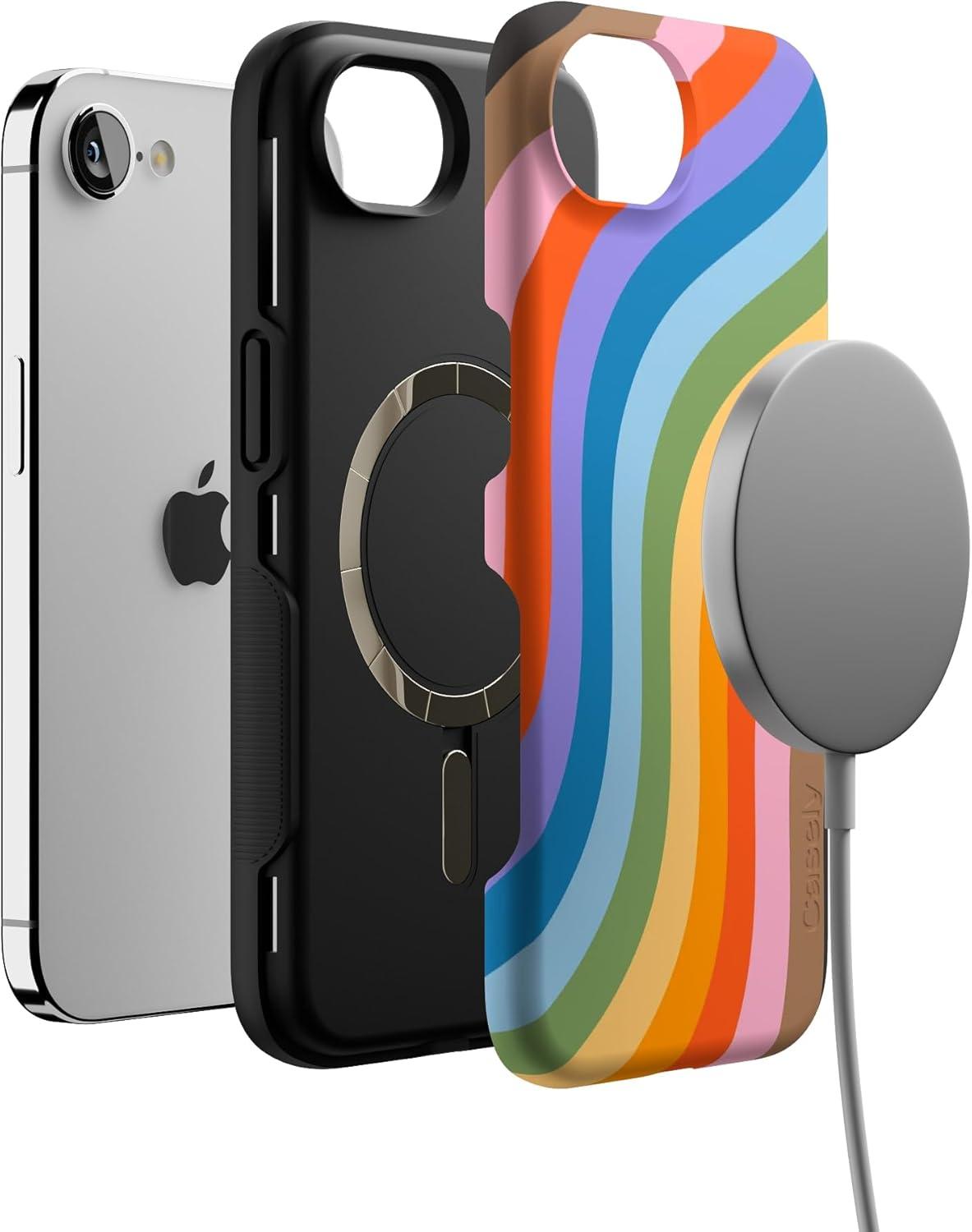 imageCasely iPhone 16e Case The Boyfriend Collection Army Green Bold Protective Design MagSafe Compatible DesignLove for All Rainbow Pride