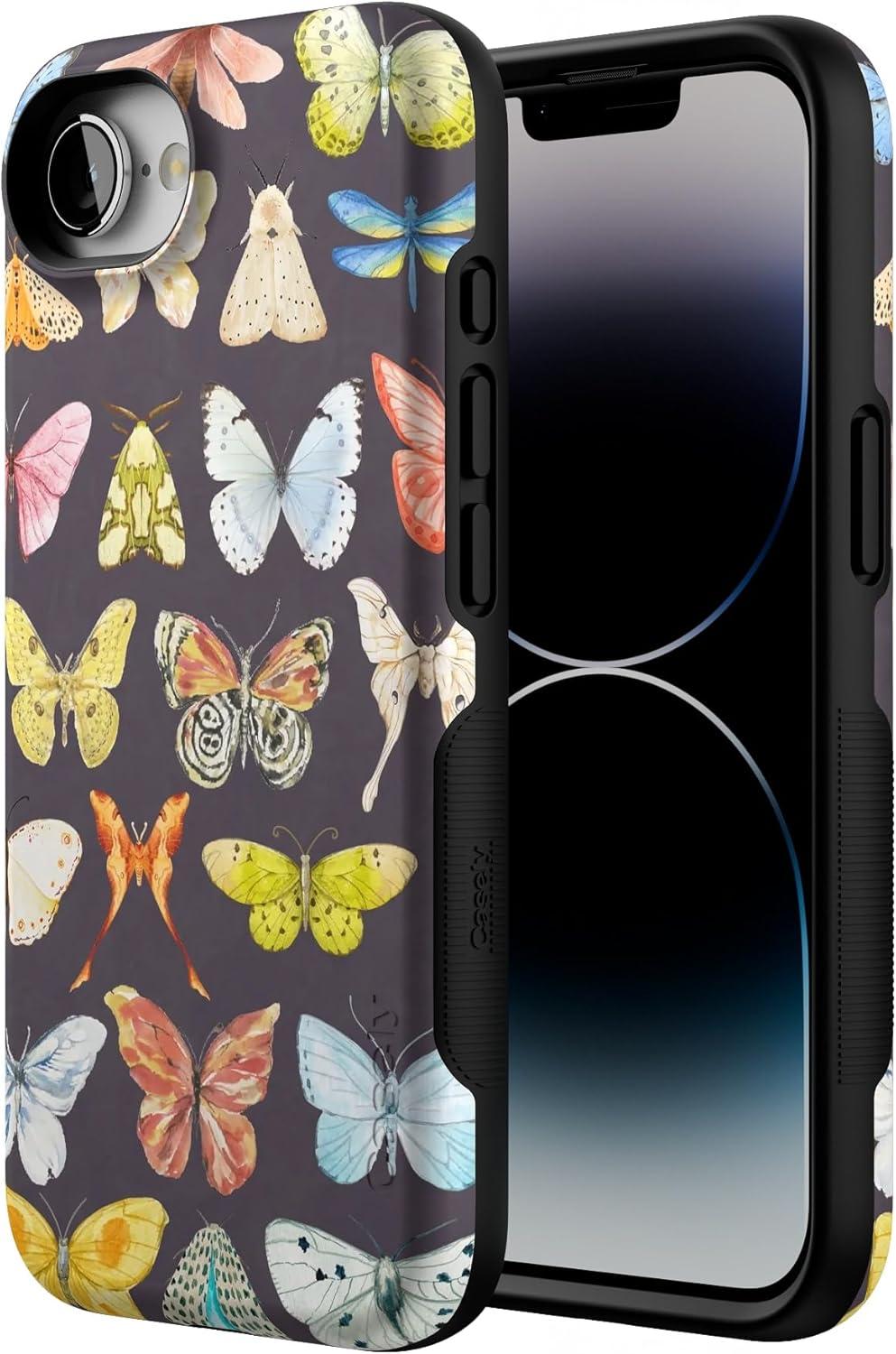 imageCasely iPhone 16e Case The Boyfriend Collection Army Green Bold Protective Design MagSafe Compatible DesignMidnight Monarch Jenna Palek x Casely